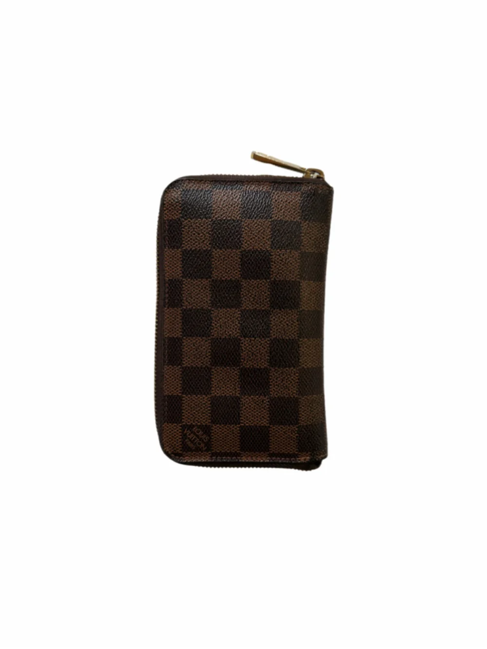 Women's Louis Vuitton Damier Ebene Wallet Brown Gold